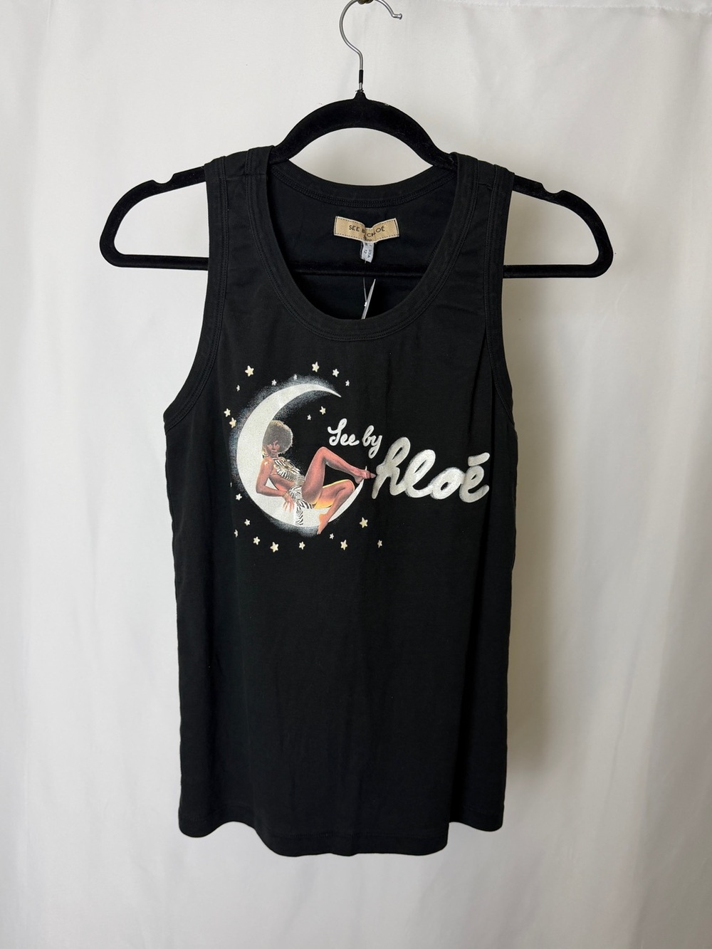 See By Chloe Black Tank